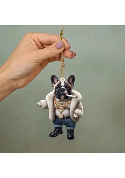 Cool Pug Akrilik 2 Boyutlu Dikiz Aynası Süsü 8X6CM fiyatları