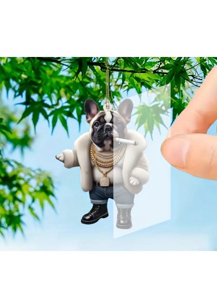 Cool Pug Akrilik 2 Boyutlu Dikiz Aynası Süsü 8X6CM fırsatları