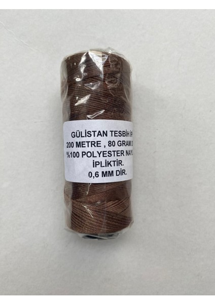 Makaralı. Kahverengi Tesbih İPI...200 Metre . 80 Gramdır...