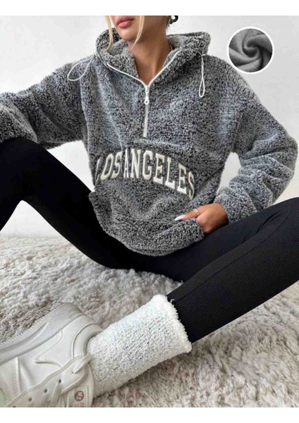 Kadın Kapüşonlu Peluş Sweat fiyatları