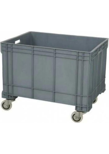 Tekerlekli Plastik Taşıma Kasası 70X50X45 cm Çamaşır Sepeti Kırılmaz Malzeme Ömürlük Kullanım