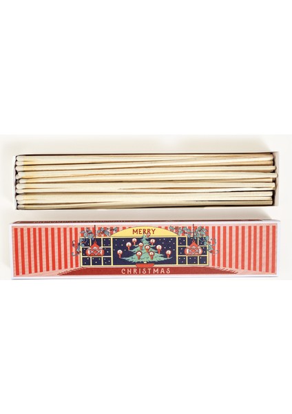 Chrıstmas At Home Ahşap Kibrit Hediyelik Eşya 6x29x3 Cm Renkli