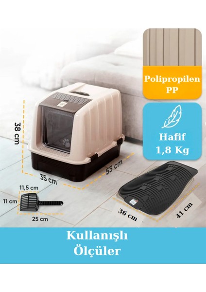 Comanchero Kapalı Kedi Tuvaleti Kürek Ve Paspas