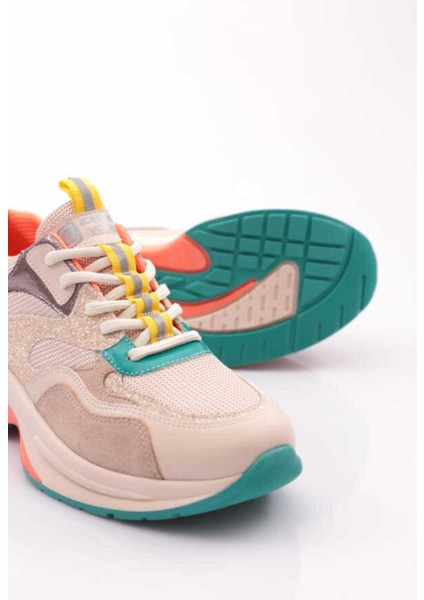 Dgn Bej Kadın Sneaker Ayakkabı DGN.30162-2027
