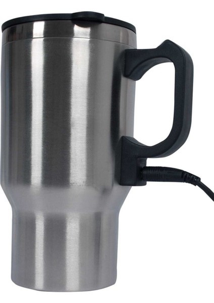 Araç Içi Su Isıtıcı Çelik Oto Kettle Termos Kupa Bardak Metal 12V 500ML