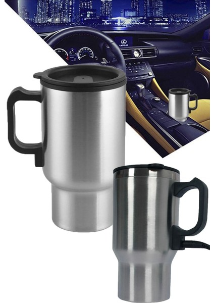 Araç Içi Su Isıtıcı 12V Kahve Makinası Kupa Tip Mug Termos