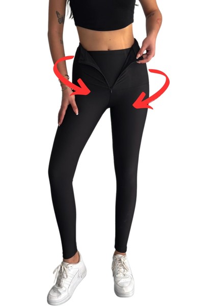 Looksense Kadın Çift Katlı Fermuarlı Toparlayıcı Yüksek Bel Korse Tayt 1006 fiyatları