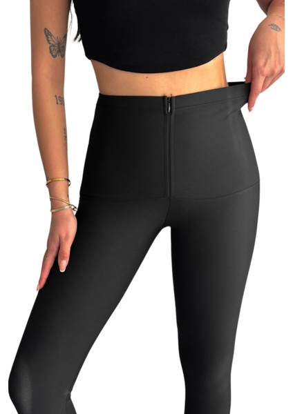 Looksense Kadın Çift Katlı Fermuarlı Toparlayıcı Yüksek Bel Korse Tayt 1006 fırsatları