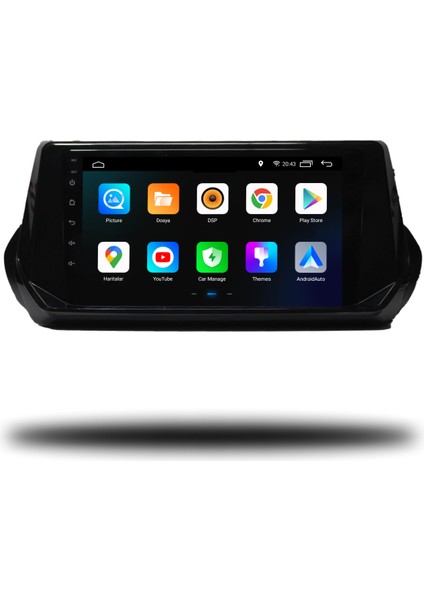 Martechno Peugeot 2008 2020-2022 Uyumlu Android Multimedya 4gb Ram 64GB Hafıza