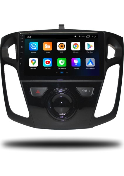 Martechno Ford Focus 3-4 2012-2018 Uyumlu Android Multimedya 4gb Ram 64GB Hafıza