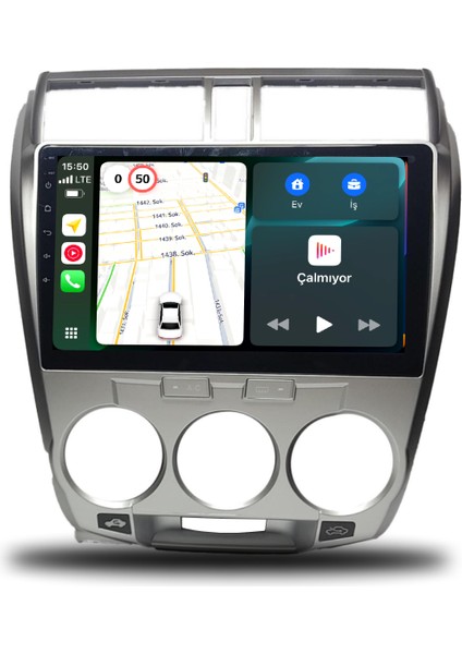 Martechno Honda City 2009-2012 Manuel Klima Uyumlu Android Multimedya 4gb Ram 64GB Hafıza