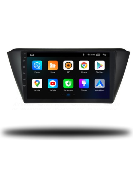 Martechno Skoda Fabia 2015-2020 Uyumlu Android Multimedya 4gb Ram 64GB Hafıza