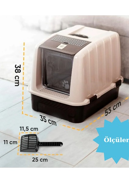 Comanchero Kapalı Kedi Tuvaleti Kürek Hediyeli