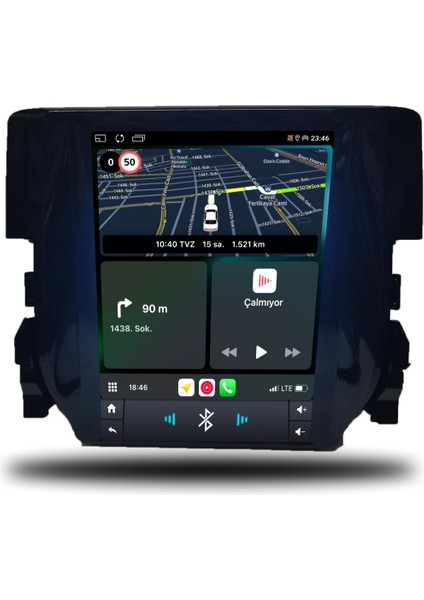 Martechno Honda Civic Fc5 Tesla 2016-2020 Uyumlu Android Multimedya 4gb Ram 64GB Hafıza