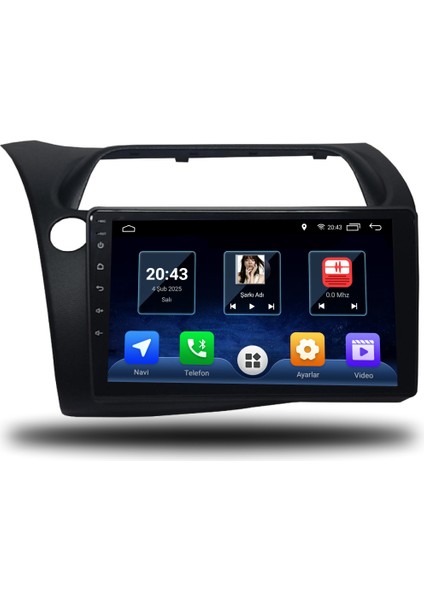 Martechno Honda Civic Hb Euro 2007-2012 Uyumlu Android Multimedya 4gb Ram 64GB Hafıza