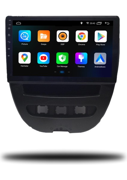 Martechno Citroen C1 2007-2013 Uyumlu Android Multimedya 4gb Ram 64GB Hafıza