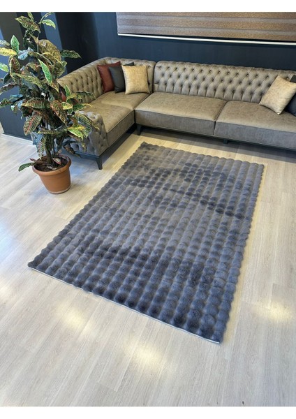 Tavşan Tüyü Yumuşak Keçeleşmez Dekoratif Bubble Ithal Kalite Post Halı