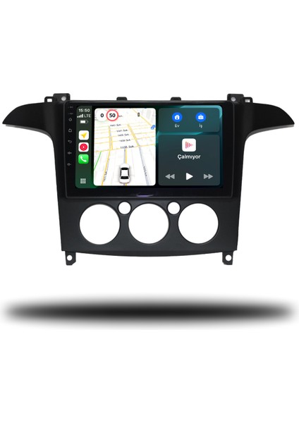 Martechno Ford S-Max 2006-2014 Manuel Klima Uyumlu Android Multimedya 6gb Ram 128GB Hafıza