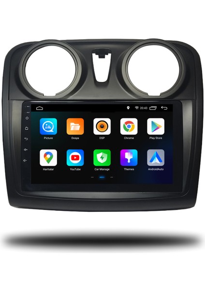 Martechno Dacia Sandero 2010-2021 Uyumlu Android Multimedya 6gb Ram 128GB Hafıza