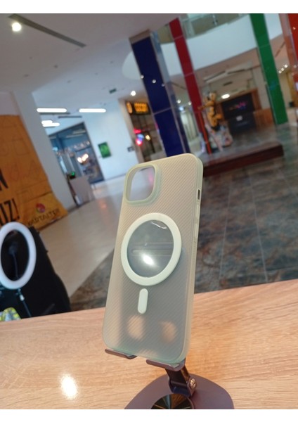 iPhone 15 Uyumlu Ultra Slim Magsafe Kapak Mavi Hafif Kılıf
