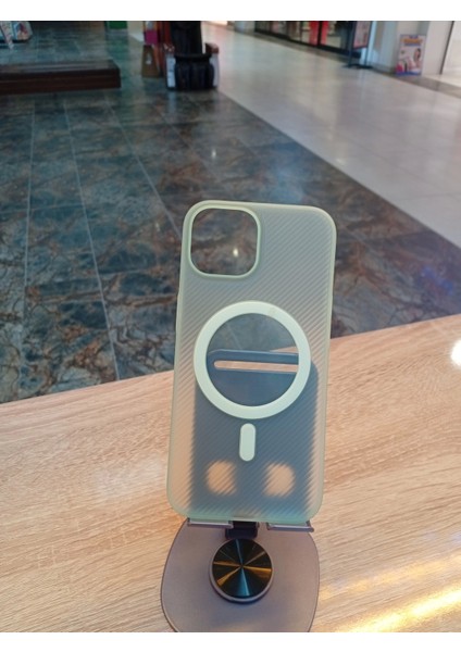 iPhone 15 Uyumlu Ultra Slim Magsafe Kapak Mavi Hafif Kılıf