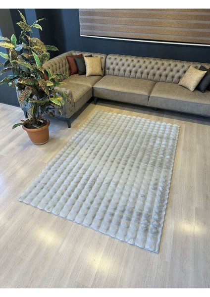 Tavşan Tüyü Yumuşak Keçeleşmez Dekoratif Bubble Ithal Kalite Post Halı