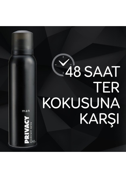 Prıvacy For Men 48h Sprey Deodorant 150ml