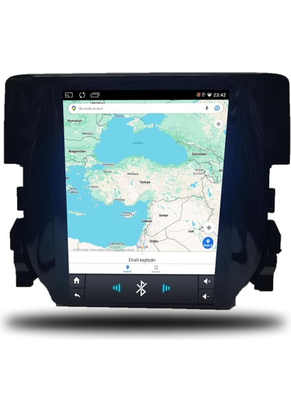 Martechno Honda Civic Fc5 Tesla 2016-2020 Uyumlu Android Multimedya 6gb Ram 128GB Hafıza