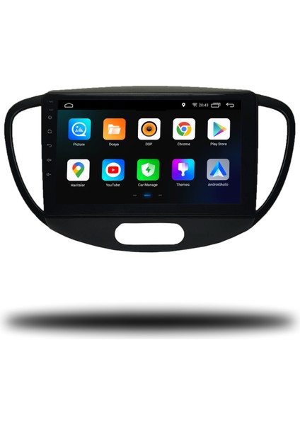 Martechno Hyundai I10 2008-2012 Uyumlu Android Multimedya 6gb Ram 128GB Hafıza