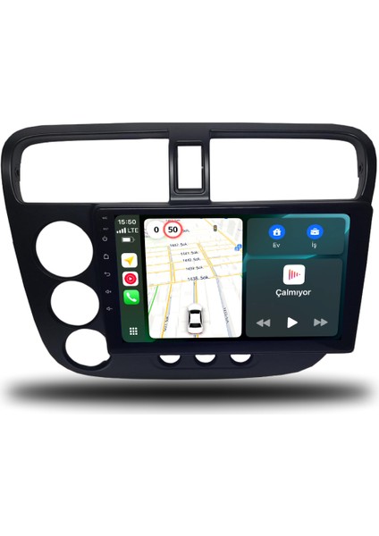 Martechno Honda Civic V-Tec 2001-2006 Uyumlu Android Multimedya 6gb Ram 128GB Hafıza