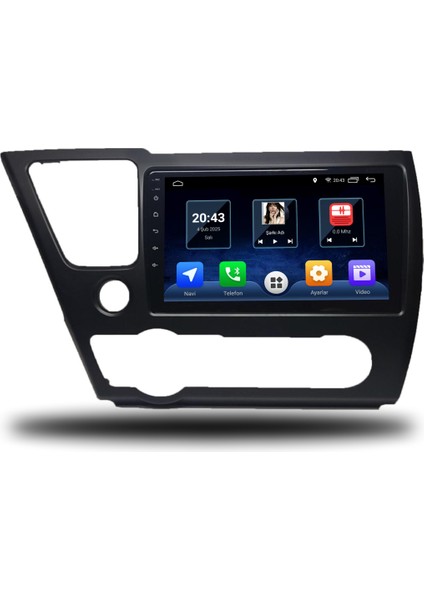 Martechno Honda Civic Amerikan 2014-2015 Uyumlu Android Multimedya 6gb Ram 128GB Hafıza