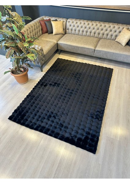 Tavşan Tüyü Yumuşak Keçeleşmez Dekoratif Bubble Ithal Kalite Post Halı