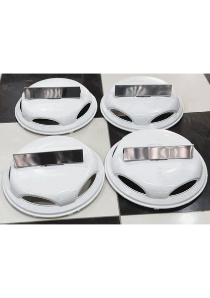 Fiat Ducato 16'' Inç Beyaz Jant Kapağı 4 Adet Piramit Kollu Fırfır