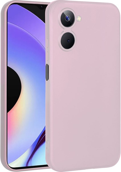 Realme 10 4g Kılıf Kamera Korumalı Mat Premium Silikon-Rose