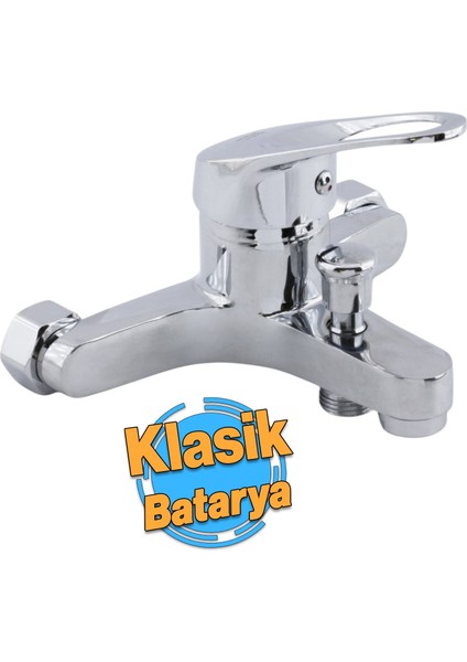 Vista Banyo Bataryası Duvar Tipli Lavabo Mutfak Duş Musluğu Batarya Sıcak Soğuk Çift Su Girişli