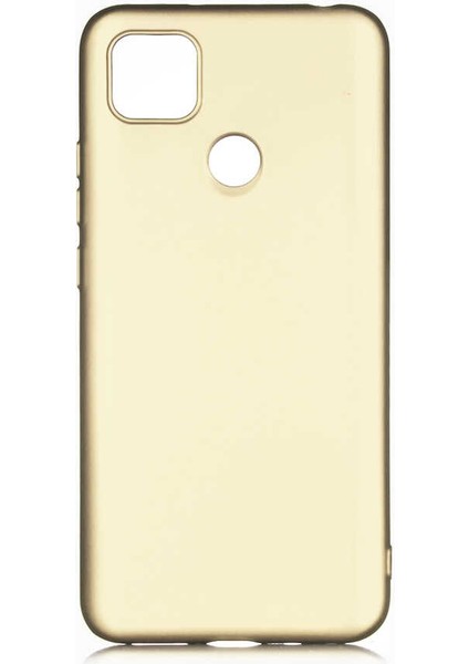 Redmi 10A Kılıf Kamera Korumalı Mat Premium Silikon-Gold