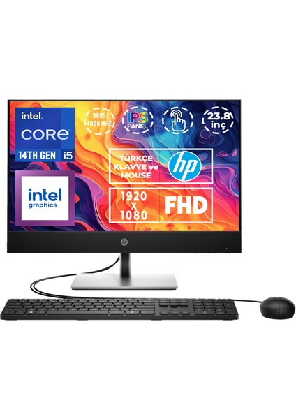 Proone 440 G9 I5-14500T 96GB 4tb SSD 23.8" Fhd W11P Dokunmatik All In One Bilgisayar 9H6X2ET 23