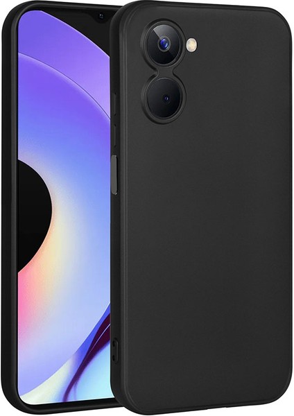 Realme 10 4g Kılıf Kamera Korumalı Mat Premium Silikon-Siyah