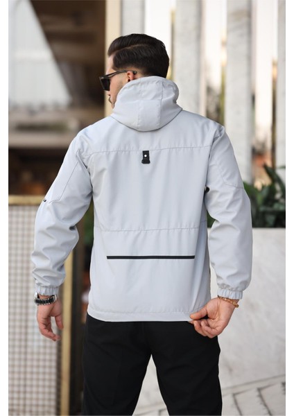 Rotta Fermuar Detaylı Cepli Su Itici Slim Fit Erkek Yağmurluk Mont modelleri