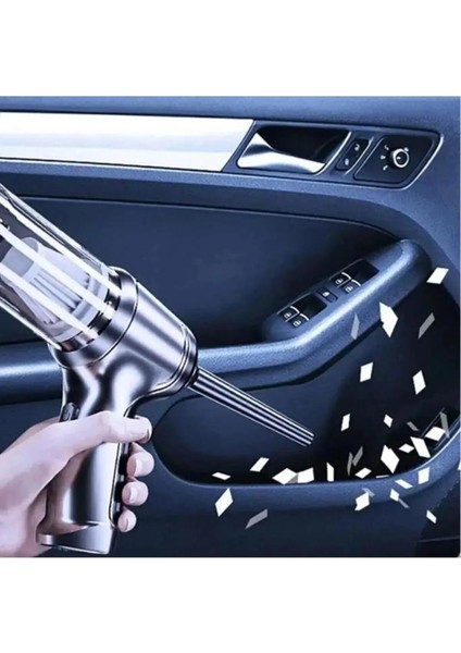 Oto Araç Içi Süpürge 60W Şarjlı Kablosuz Lüx Üfleme, Çekme ve Hızlı Şarj Özellikli modelleri