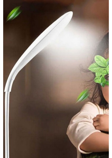 Flexible Şarjlı Dokunmatik LED Masa Lambası 3 Kademeli Okuma Işığı Çalışma Lambası Beyaz Işık