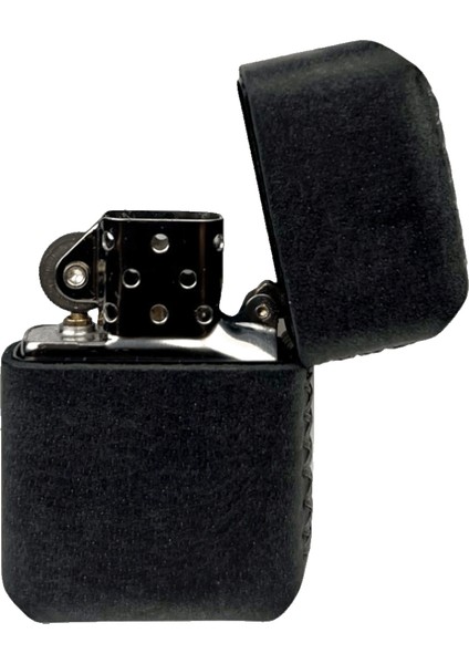 Handmade El Yapımı Hakiki Deri Zippo Modeli Çakmak Antrasit
