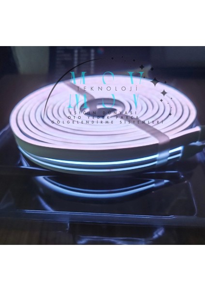 24V 10 Metre 6X12 mm 120 Ledli Amimasyonlu Sese Duyarlı Rgb Pixel Neon LED Set Ir Kumanda ve Bluetoothlu Cep Telefonundan Kumandalı 2A Adaptörlü