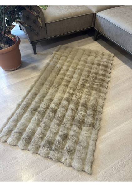 Tavşan Tüyü Yumuşak Keçeleşmez Dekoratif Bubble Ithal Kalite Post Halı