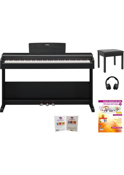 YDP105B Siyah Dijital Piyano (Tabure, Kulaklık, Piyano Metodu, Nota Oyun Kartları)