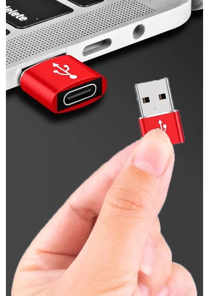 USB Type-C Dönüştürücü Otg Çevirici Adaptör Metal Macbook Bilgisayar Dönüştürücü