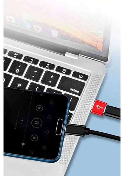USB Type-C Dönüştürücü Otg Çevirici Adaptör Metal Macbook Bilgisayar Dönüştürücü