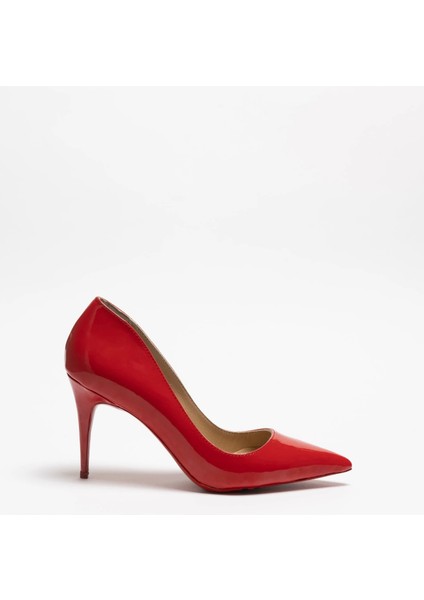 Sirius – Kırmızı Rugan Stiletto Deri Astarlı Topuklu Ayakkabı
