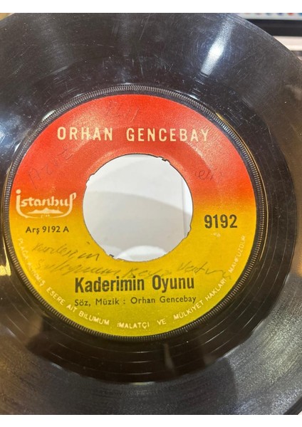 Orhan Gencebay – Kaderimin Oyunu / Efkar Bastı Gönlümü 1971 Baskı 45LİK