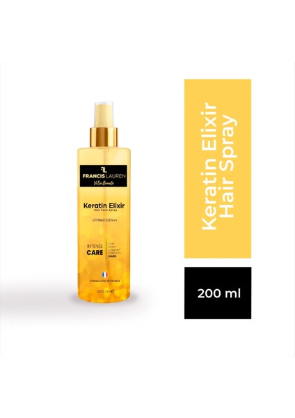 Keratin Elixir Hipoalerjenik Pürüzsüzleştirici Saç Spreyi – Normal Saçlar İçin Günlük Bakım, 1 Adet